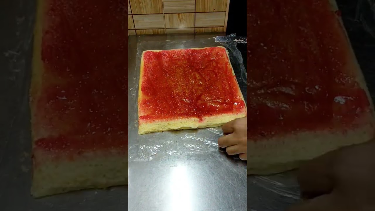 Decoration of Jam Roll Cake #shorts