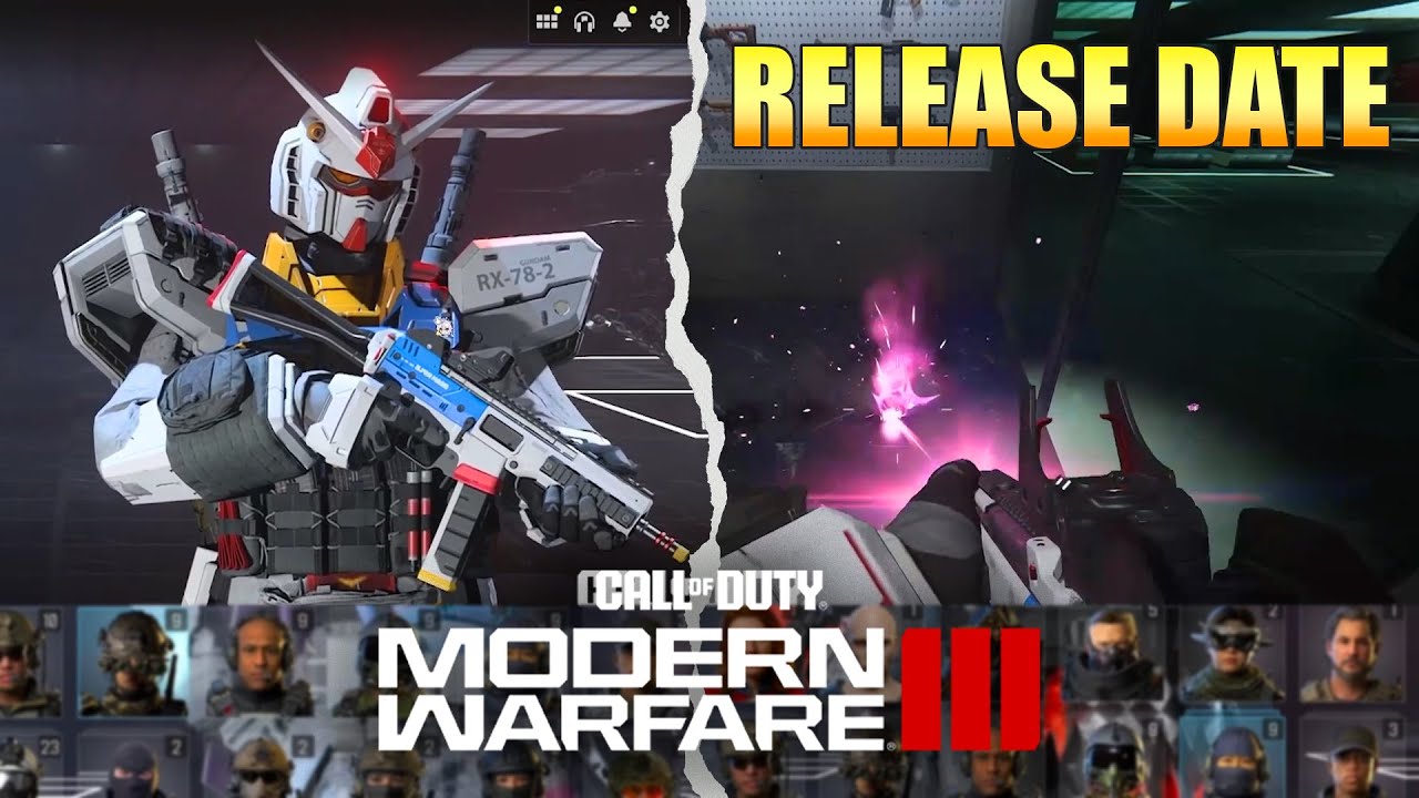 Gundam RX-78-2 TRACER PACK Gundam BUNDLE SHOWCASE RELEASE DATE MW3 WARZONE SEASON 4 COSMETIC BUNDLES