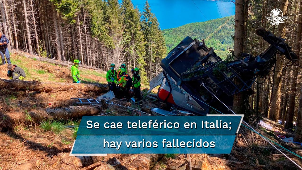 Al menos 13 muertos luego de accidentarse teleférico en Italia; hay 2 niños heridos