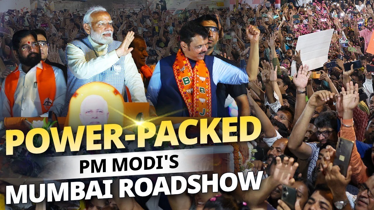 Unprecedented scenes from PM Modi's magnificent roadshow in Mumbai