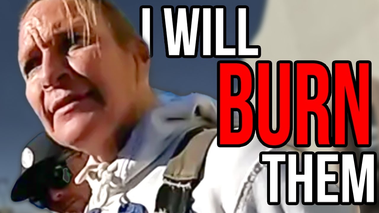 Karen Arrested For Trying To Light Homeless on Fire (she blames the cops)