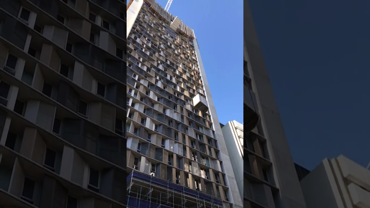 Interpod Bathroom Pod Craning and Installation in Wharf Street, Brisbane.