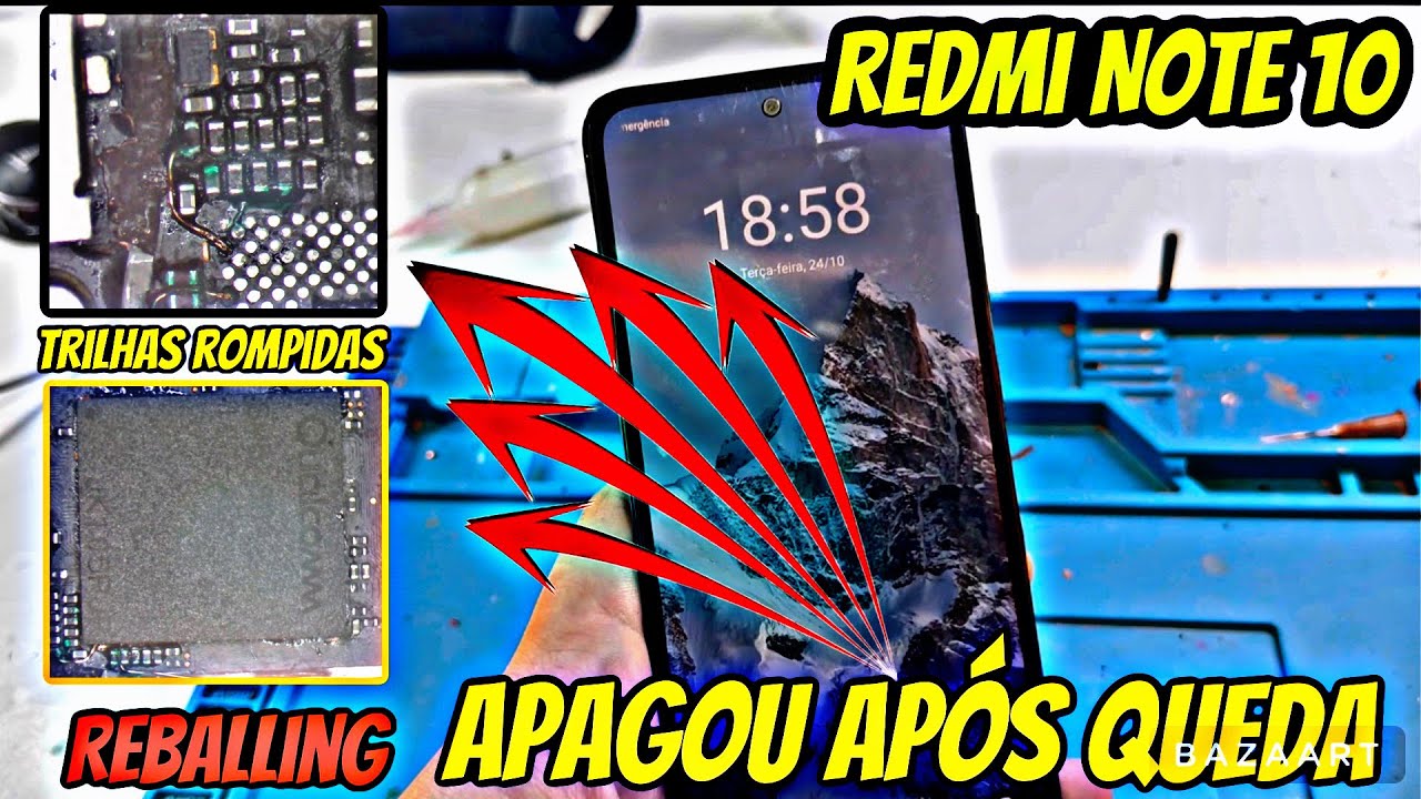 Xiaomi Redmi Note 10 Não liga | Reballing processador e memória | Passo a Passo