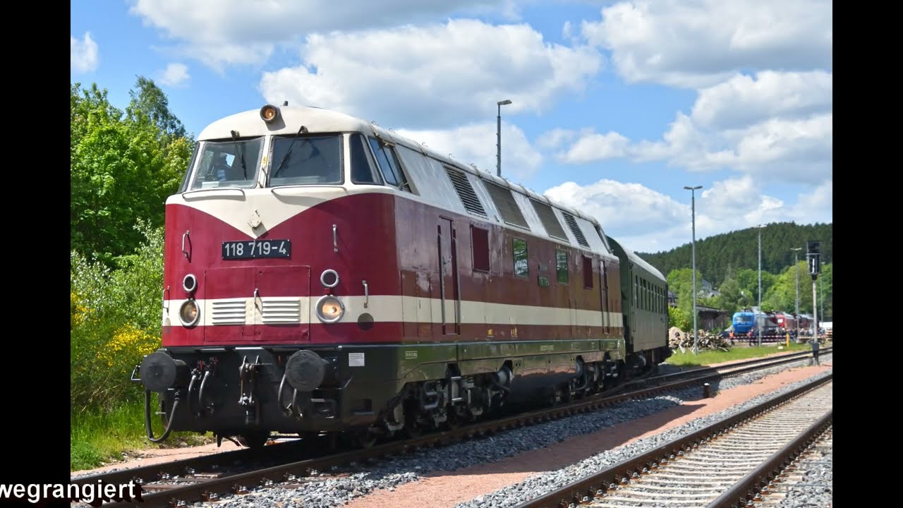 150 Jahre Flöhatalbahn - Sonderzüge mit 118 719 zwischen Pockau-Lengefeld und Flöha