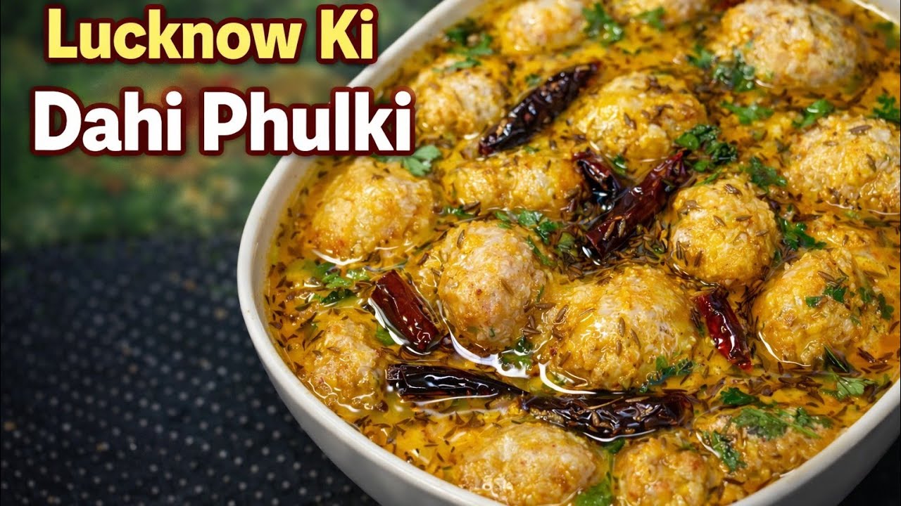 lakhanavee dahee phulkee: indiyan phlevar ka jaadoo 😋😍 #LucknowiDahiPhulki #IndianSnacks #StreetFood