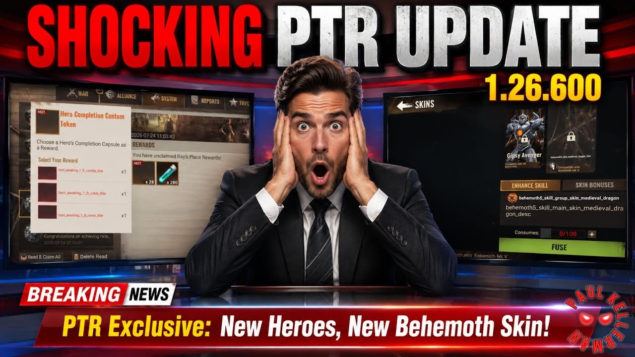 State of Survival: Shocking PTR Update 1.26.600 - New Heroes, New Behemoth Skin!