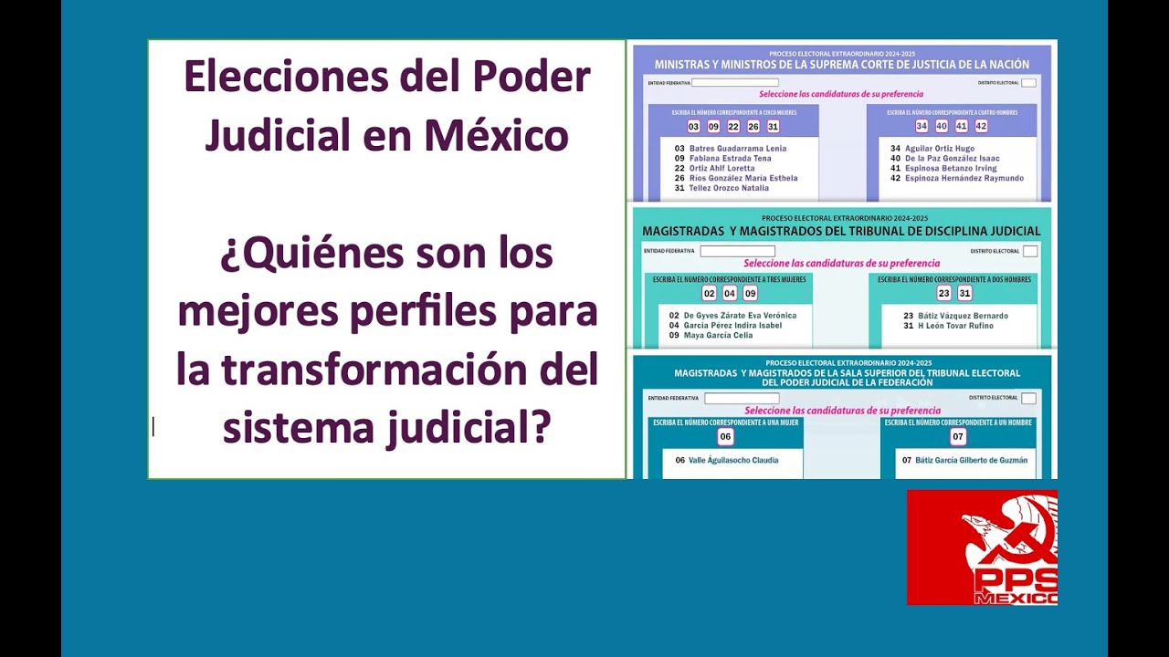 Conoce las mejores propuestas a las candidaturas del Poder Judicial este 1o de Junio.