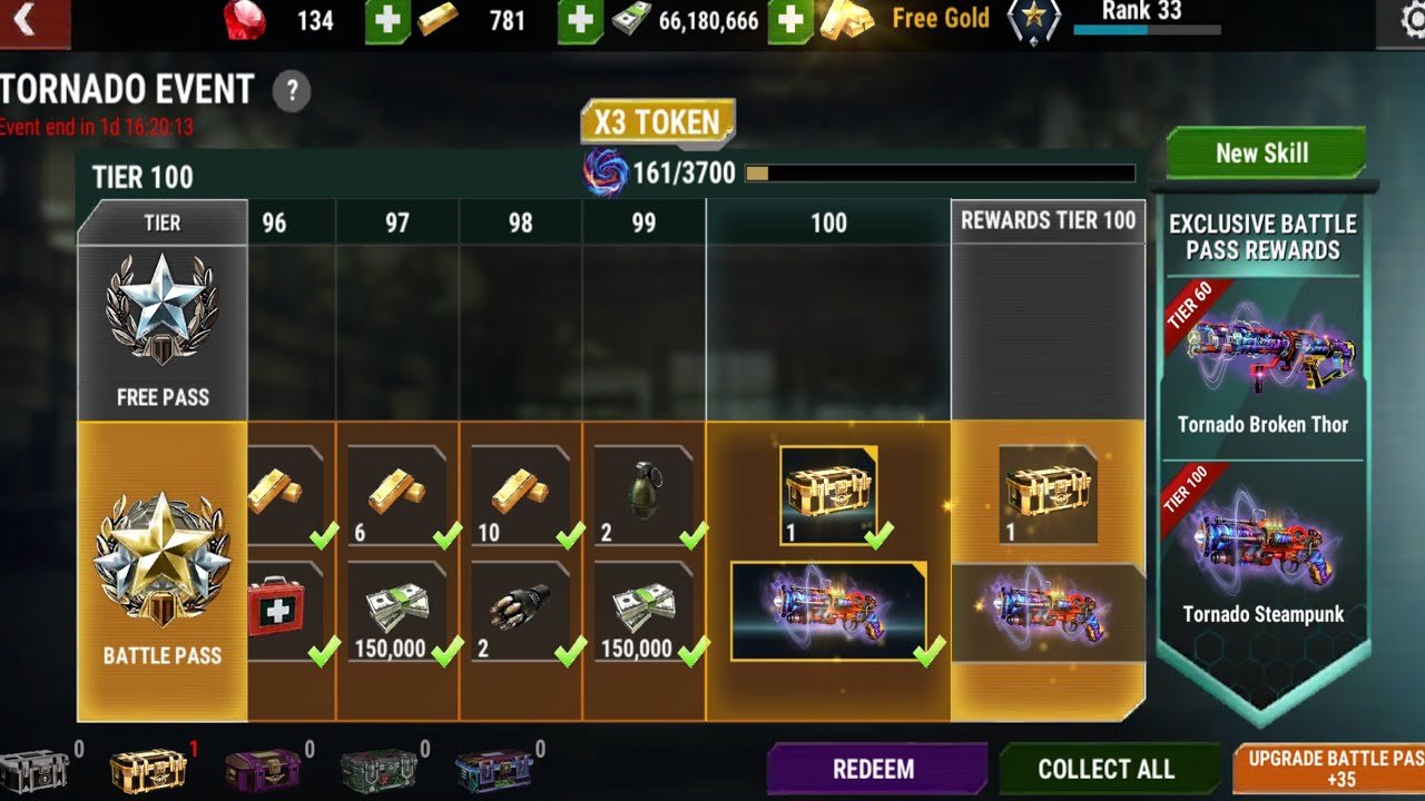 Dead target new battle pass Tornado event is completed 😍 wassi gaming world
