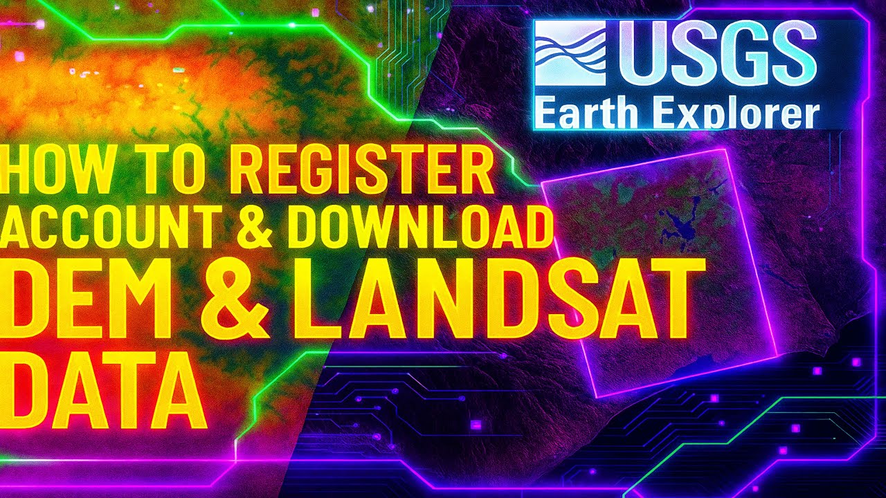 Как создать учетную запись USGS Earth Explorer и загрузить Landsat, DEM, данные о температуре и м...