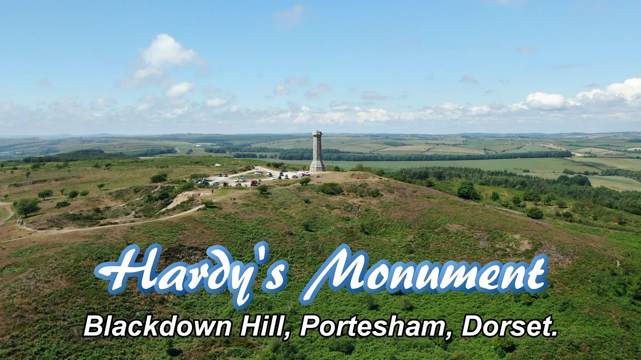 Hardy's Monument, Blackdown Hill, Portesham, Dorset, UK By Drone - 4K