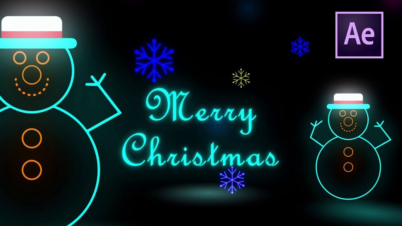 Neon Christmas Animation in After Effect | After Effects Tutorial | Effect for you