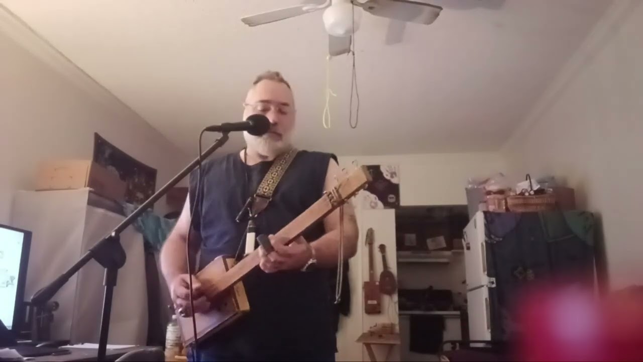 Uncle Crow covers Lost Cause by Beck with 3 string slide cigar box guitar