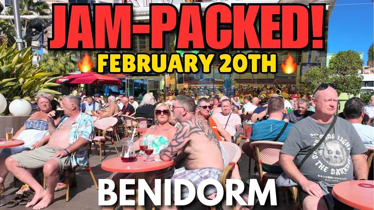 Benidorm - JAM-PACKED Bars & Terraces! 😱🍻 BUZZING February Afternoon!