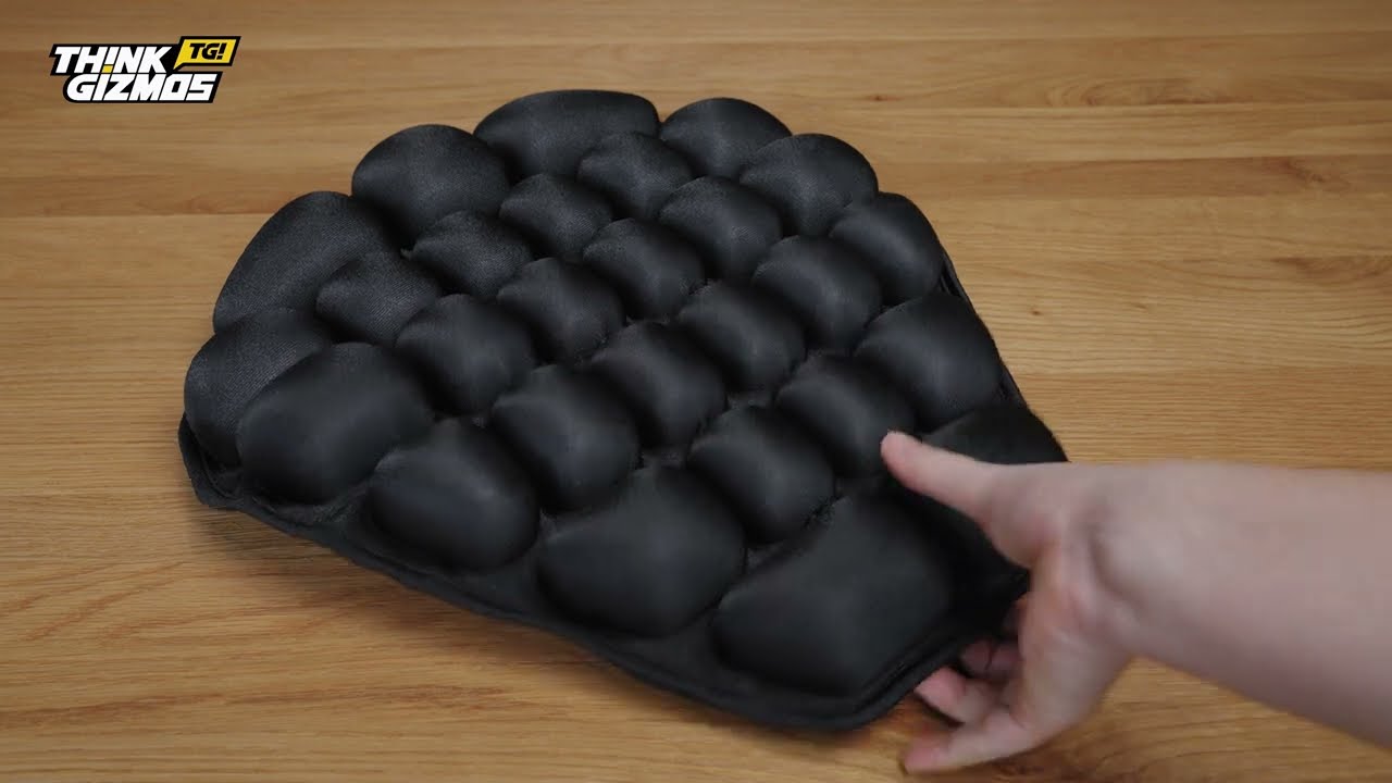Think Gizmos TG915 - Zephyr Motorcycle Seat Cushion - Universal Motorbike Air Filled Seat Cushion