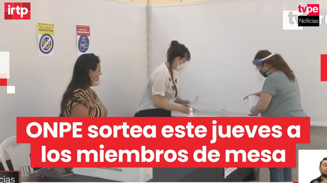 Elecciones Generales 2026: ONPE realizar&aacute; sorteo de miembros de mesa este 29 de enero