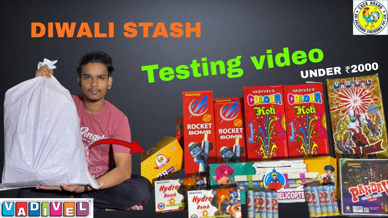 2025 Diwali Stash Under 2000 Rupees 🤠| Diwali Stash Testing Video | 2025 Crackers Testing video 
