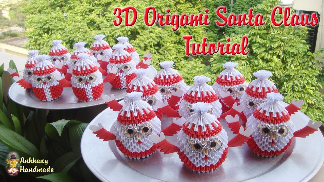 HOW TO MAKE 3D ORIGAMI SANTA CLAUS | DIY PAPER SANTA CLAUS TUTORIAL