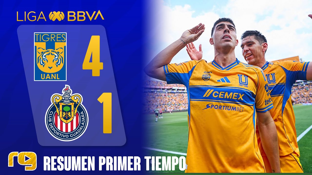 🔥PARTIDAZO EL TIGRES VS CHIVAS 4-1 | RESUMEN 1T | LIGA MX CLAUSURA 2026 J14