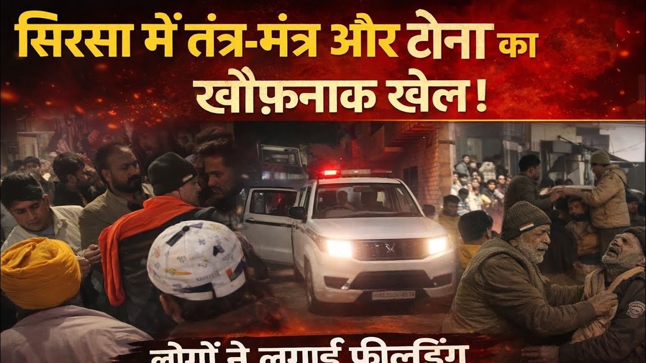 सिरसा में तंत्र-मंत्र और टोना का खौफनाक खेल, लोगों ने लगाई फ़ील्डिंग,  रात में पकड़ा गया बाबा, देखिए