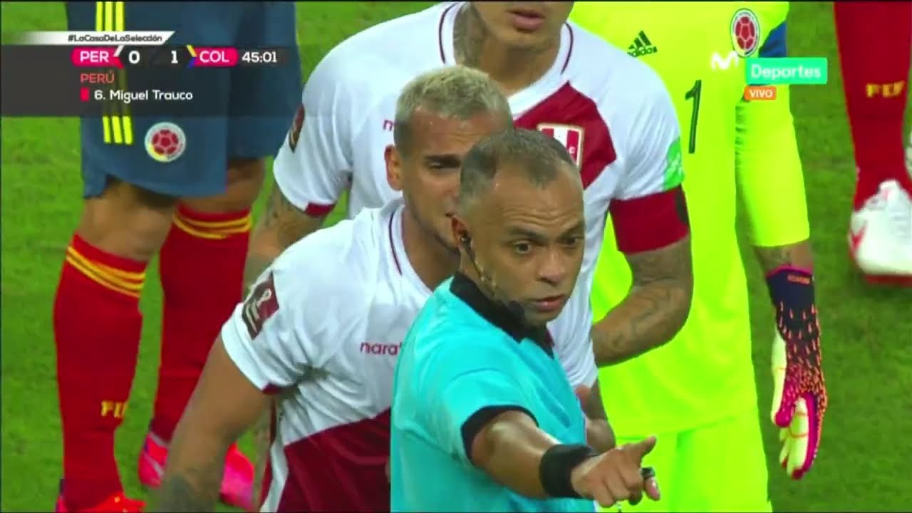 Per&uacute; vs Colombia: la expulsi&oacute;n pol&eacute;mica de Miguel Trauco | Clasificatorias Qatar 2022
