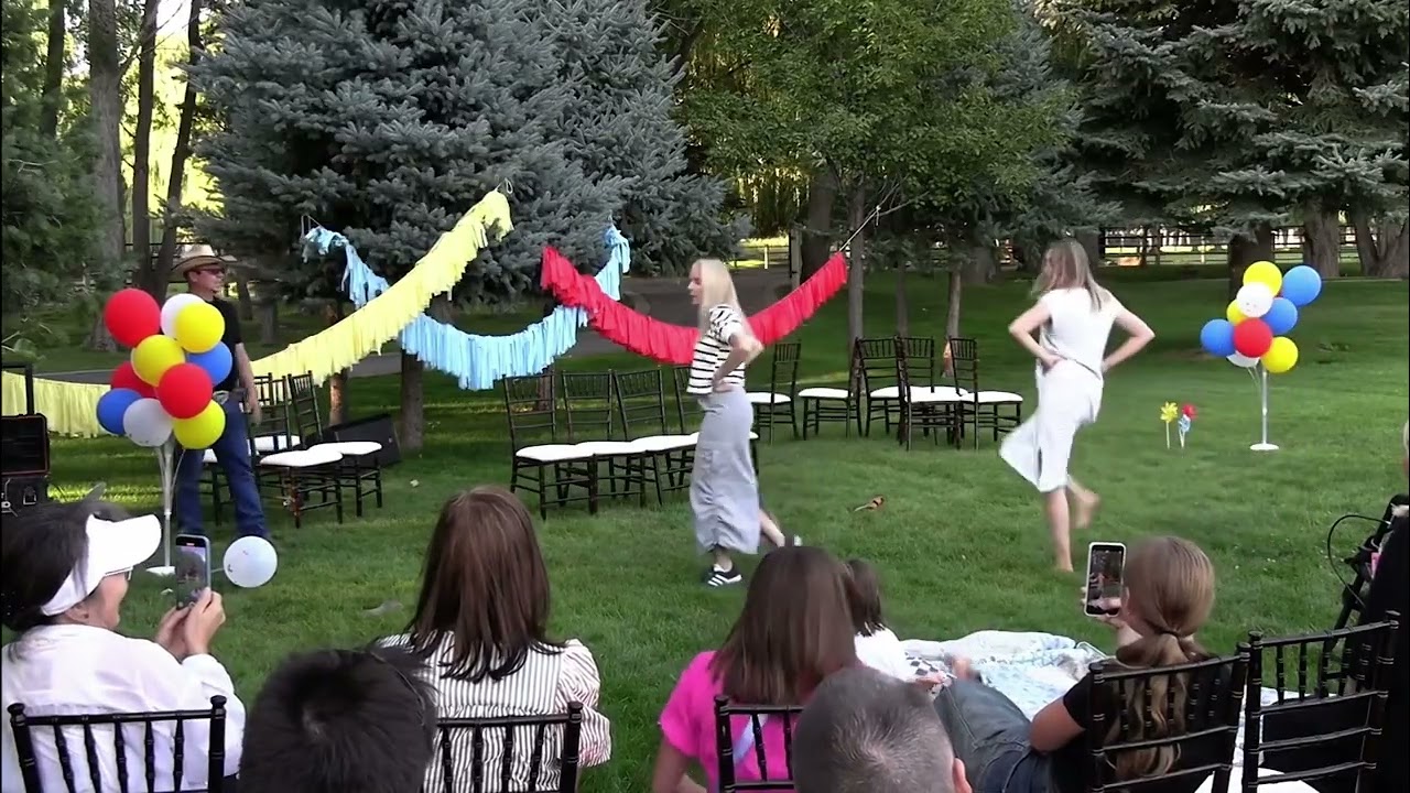Hypnotized girls dancing at a party