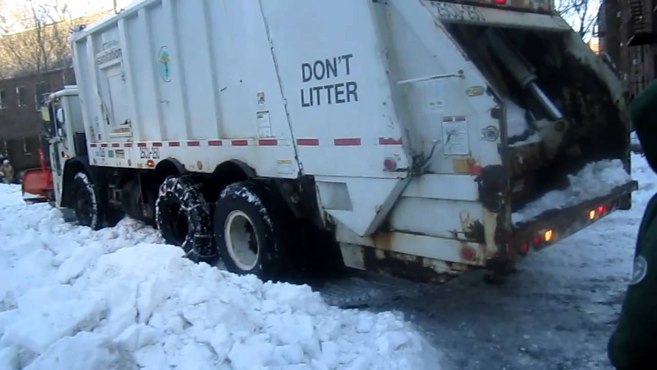 Sanitation Truck Stuck Dec 2010 Blizzard