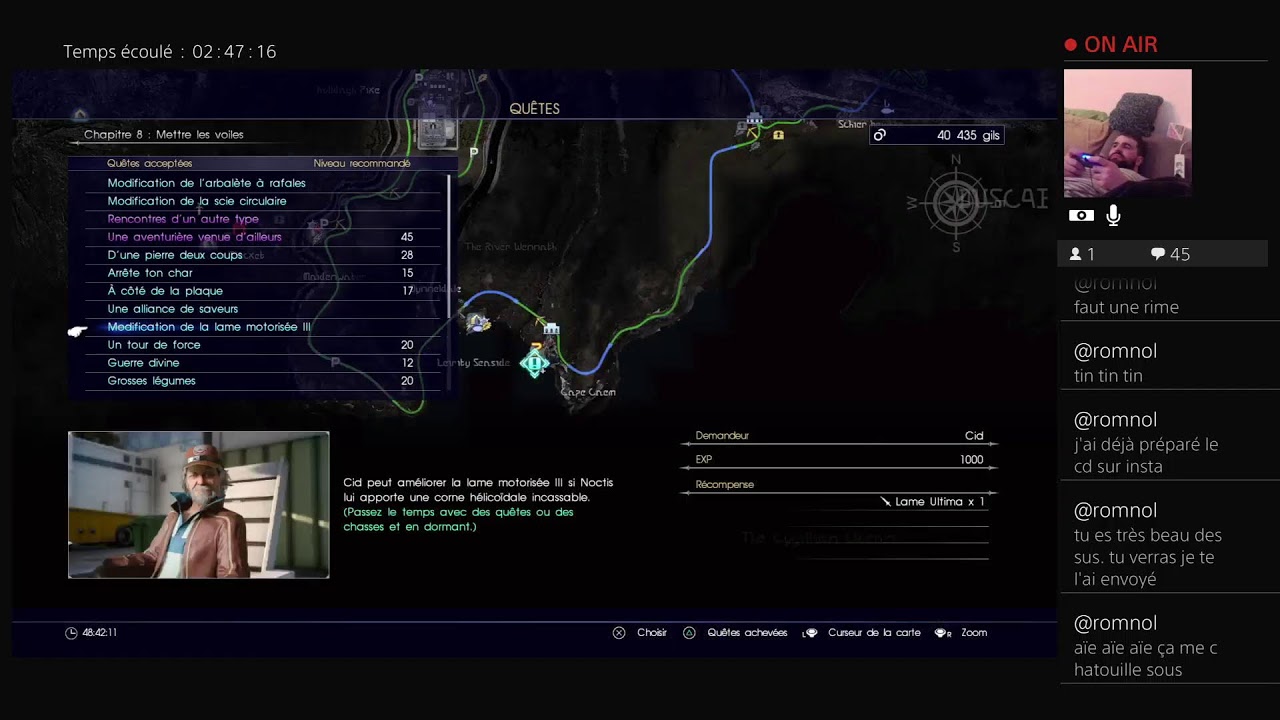 Final Fantasy XV - Anthony Walther streame sur PS4