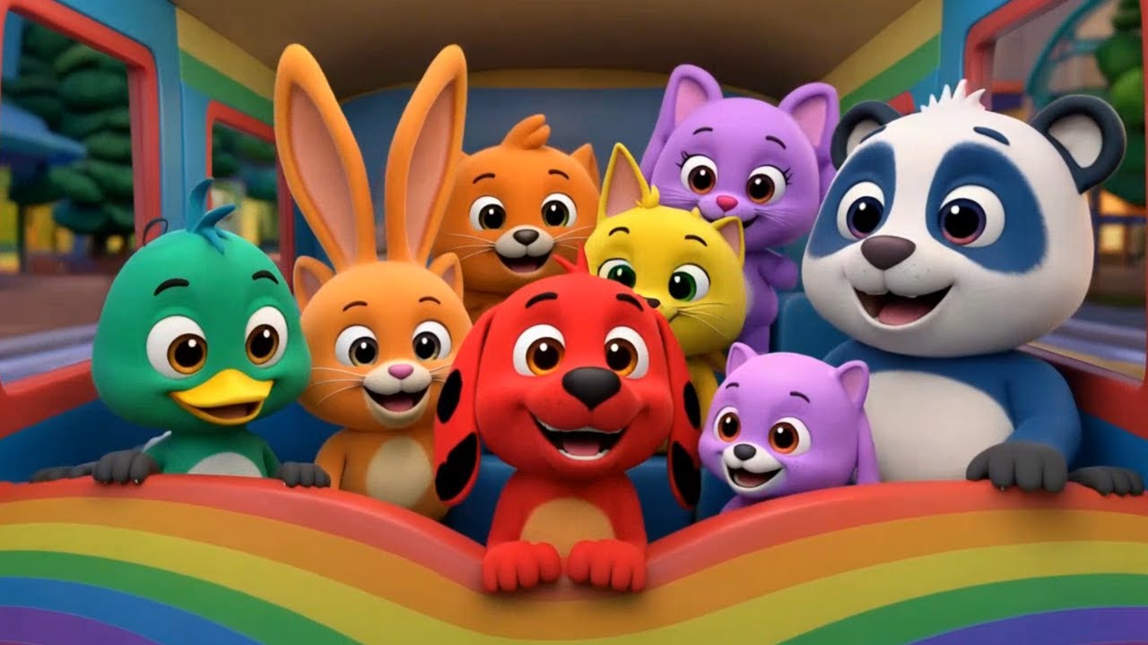 🌈🚂 Rainbow Choo-Choo Critter Train! | Fun Animal Train Song for Kids 🎶