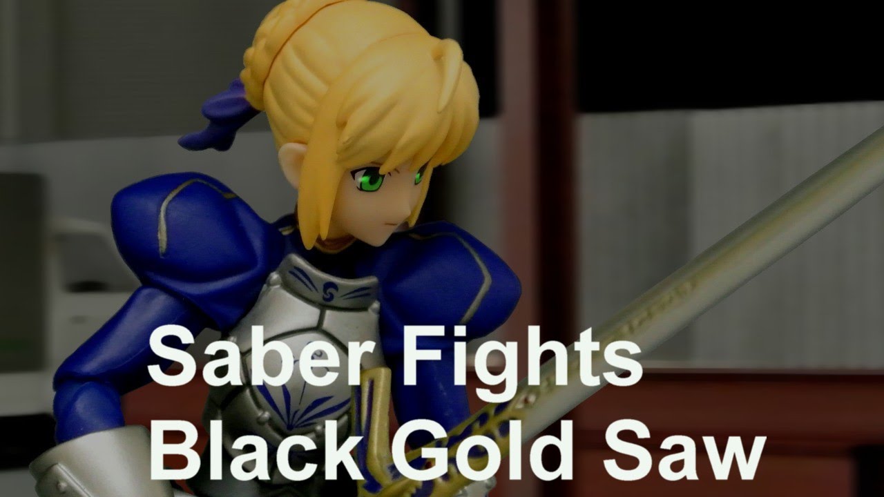 Figma Battle Stop Motion Animation 1: Saber Fights Dead Master and Black Gold Saw