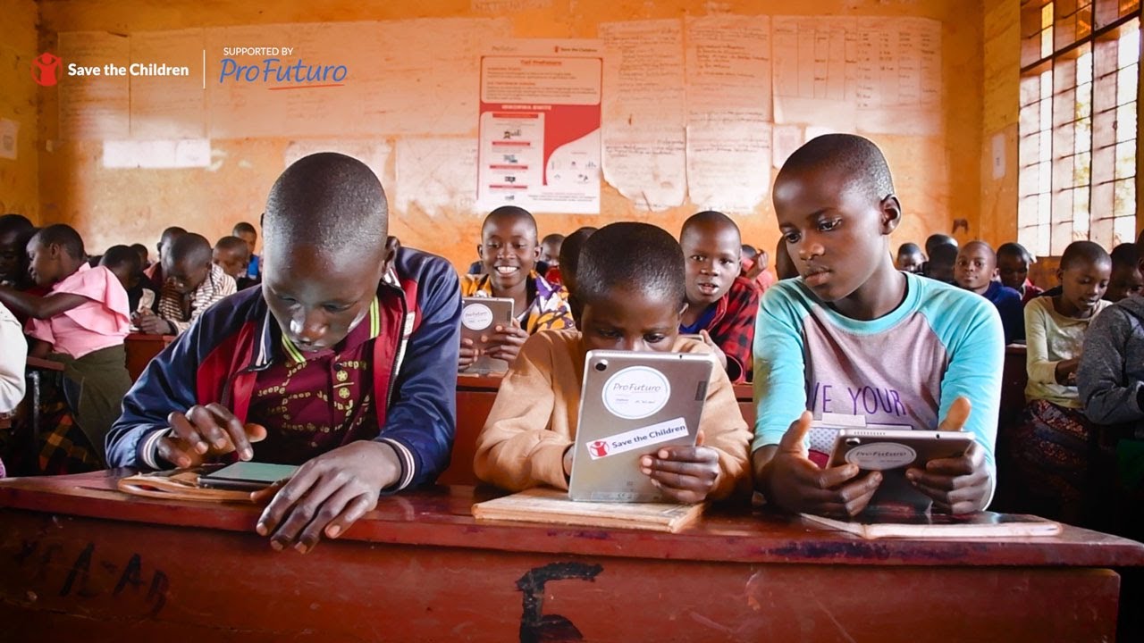 Programa de educación digital para niños y niñas refugiados - Save the Children y ProFuturo