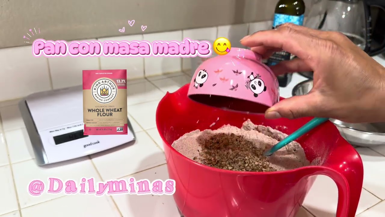 Hola, hoy te comparto esta deliciosa preparación de pan.😋 con masa madre.