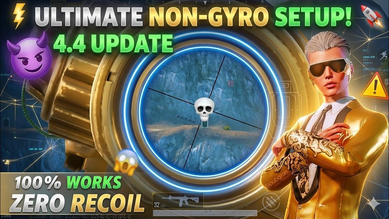 BEST PUBG Non-Gyro Sensitivity Settings 🔥 | No Recoil + Super Aim Control!