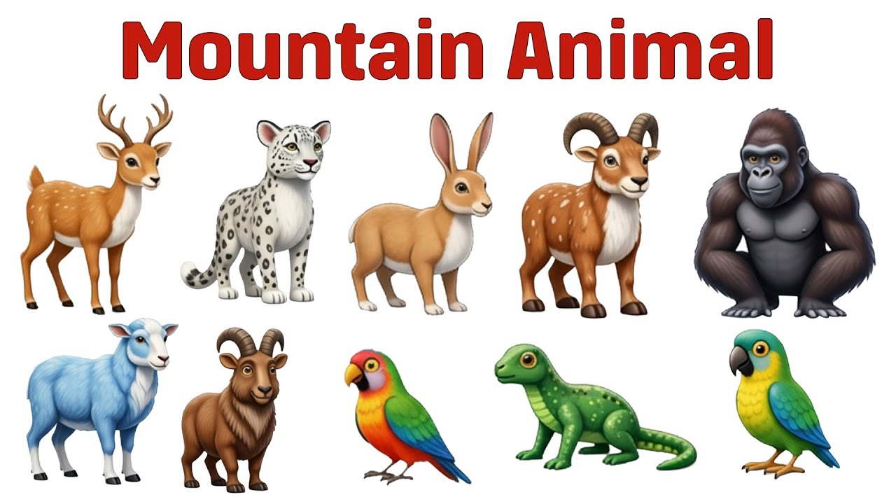 10 Amazing Mountain Animals 🏔️🐐 | Himalayan & High-Altitude Creatures #mountainanimals