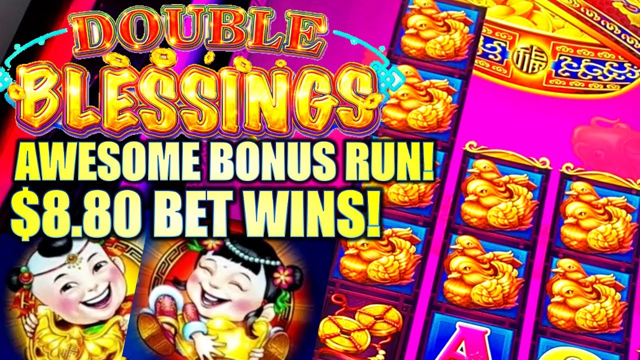 ★HUGE WIN RUN!! 😍★ $8.80 MAX BET DOUBLE BLESSINGS Slot Machine (SG Gaming)