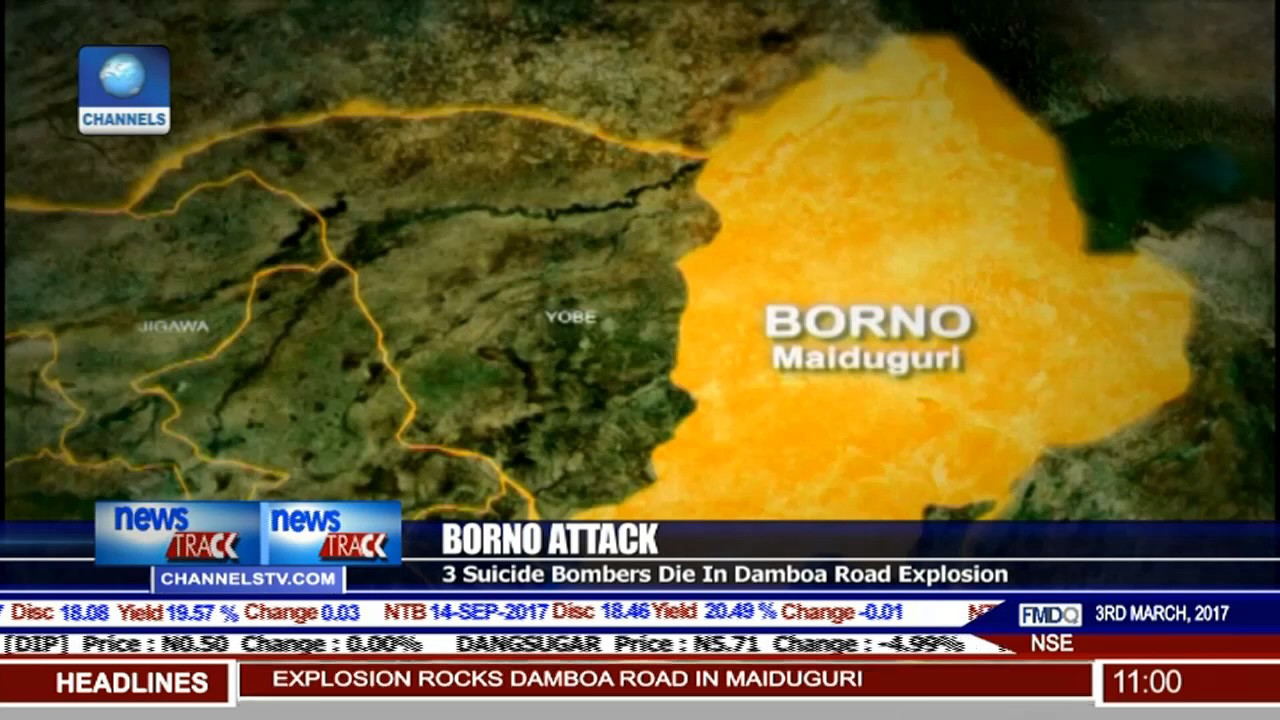 Borno Attack: 3 Suicide Bombers Die In Damboa Road Explosion