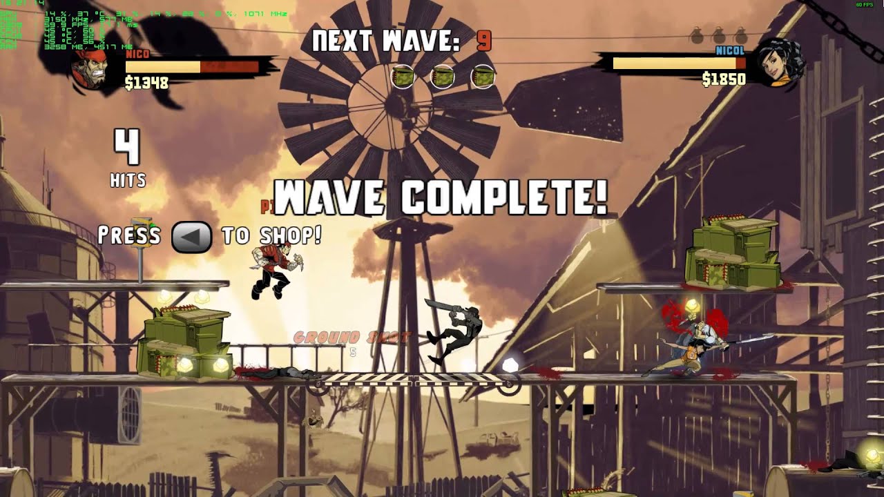 Shank 2 PC Gameplay - Coop 2p Survival Arena Online - Full HD 1080p60 H.264 DX9 - OSD/FPS