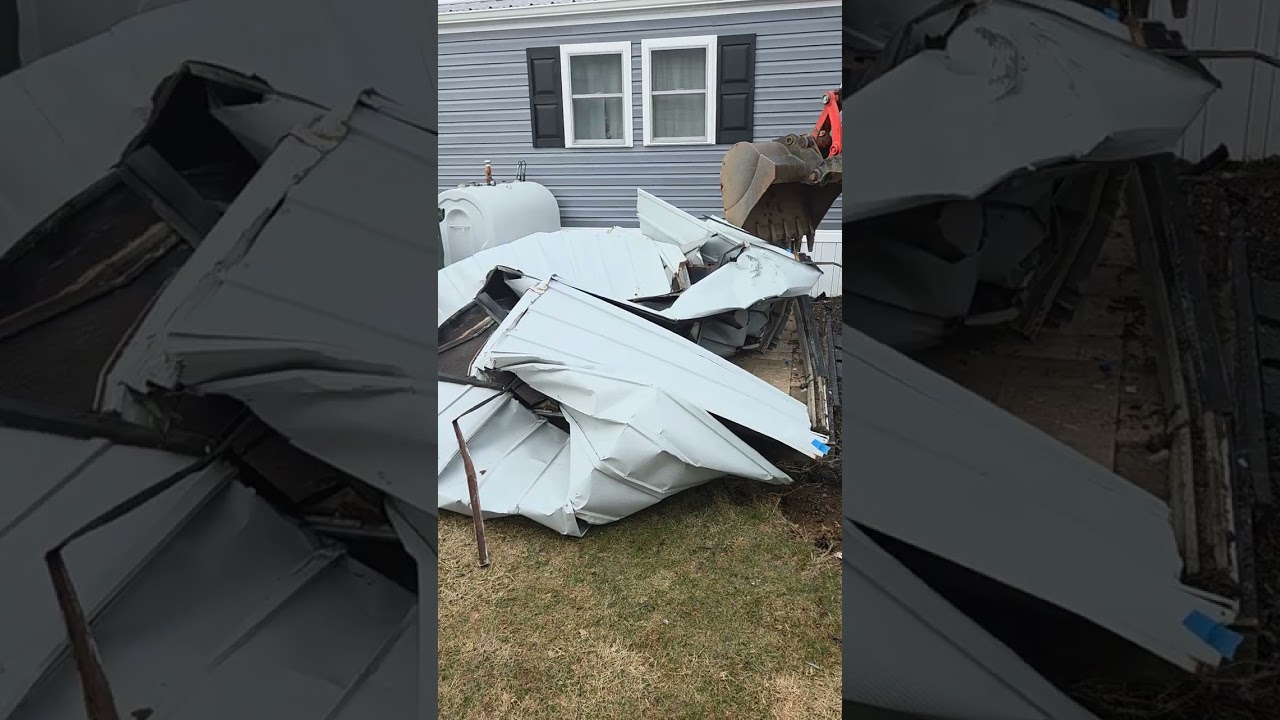 Taking down the old shed on March  2,2026  