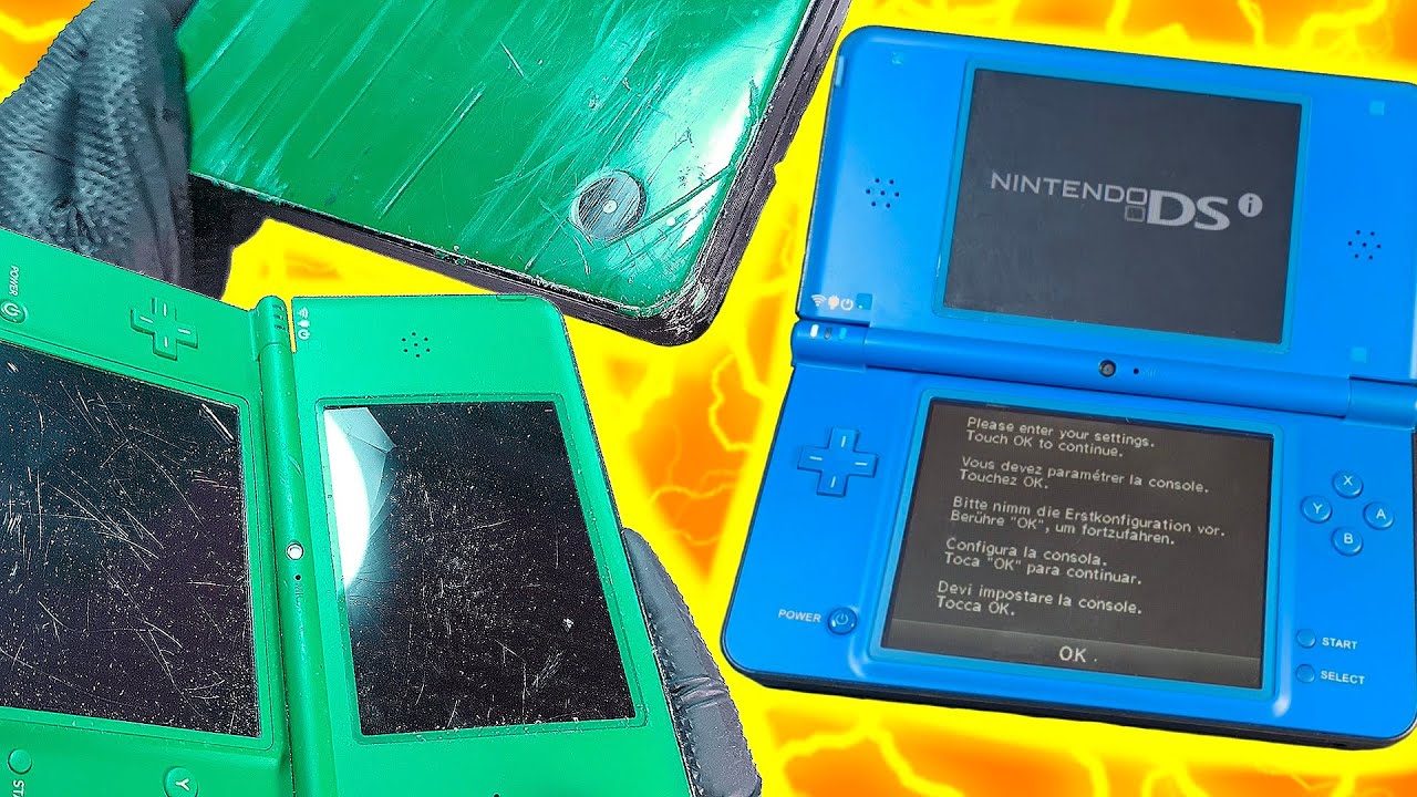DSi XL broken screens replacement ✪ Tear down and shell swap