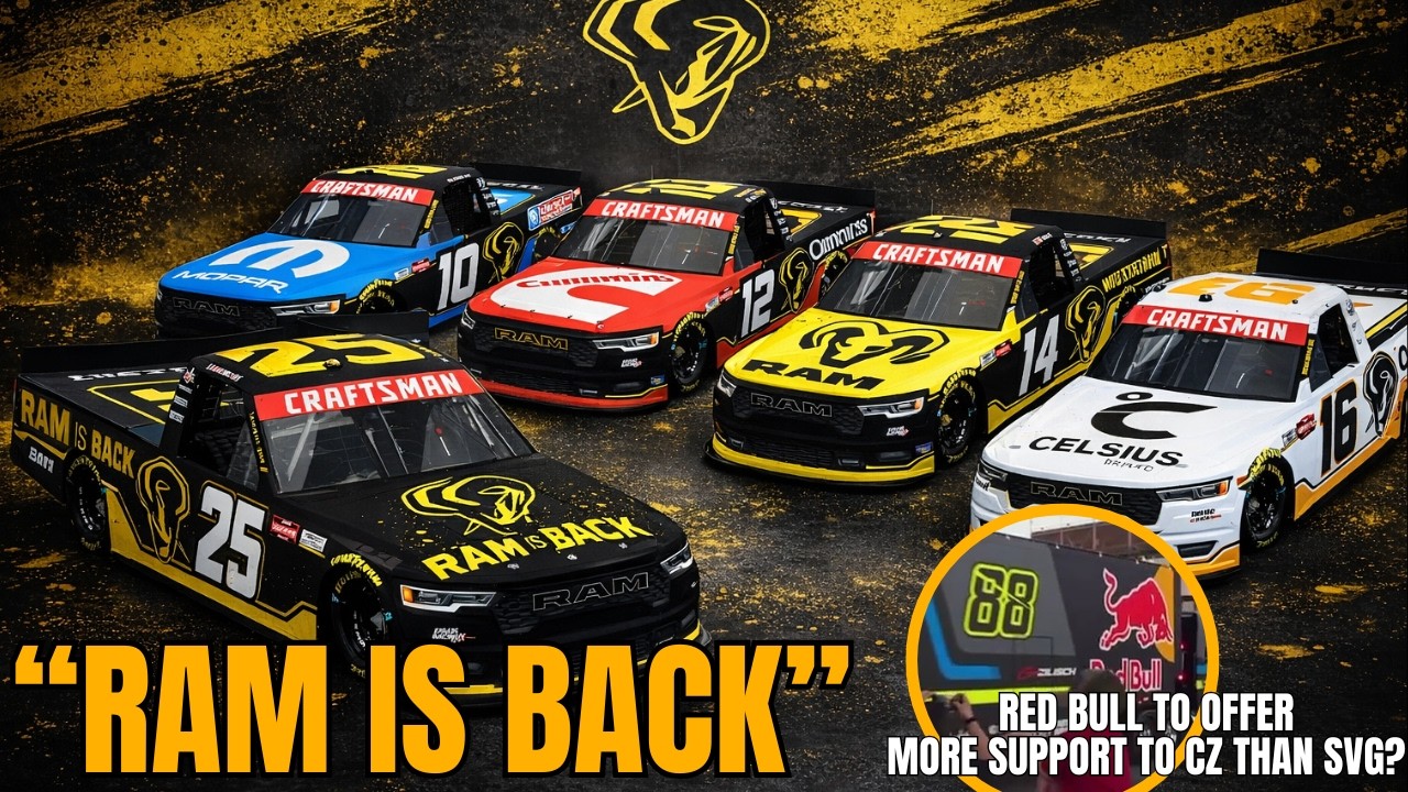 RAM IS BACK IN NASCAR!!! | IS Red Bull Supporting Zilisch More Than SVG? |  Allmendinger Hurt!