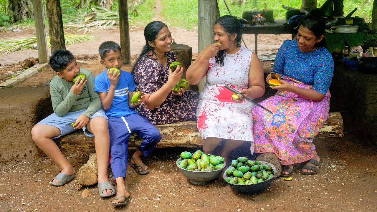 Fresh Mango Curry from Our Village  Old-Style Sri Lankan Cooking - Mali
