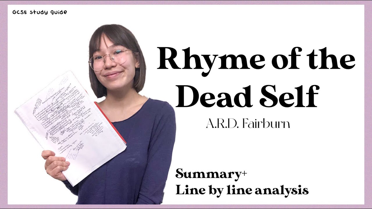 Rhyme of the Dead Self by A.R.D. Fairburn. Summary and line by line analysis of the poem. GCSE 2022.
