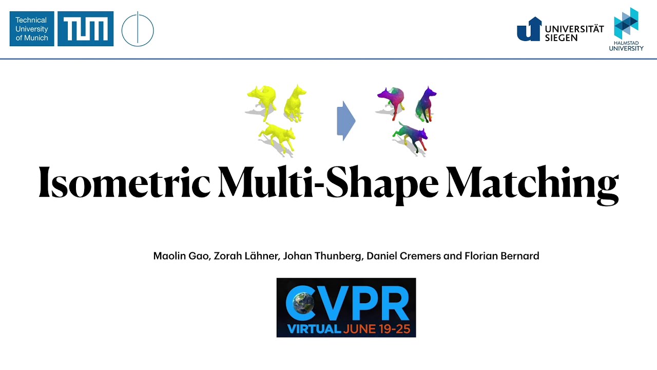 Isometric Multi-Shape Matching - cvpr2021