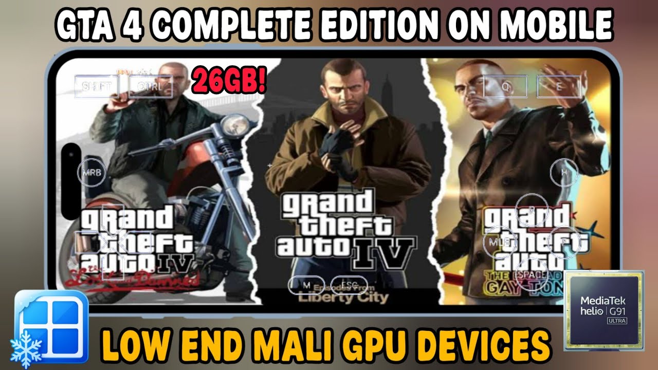 Gta 4 26gb test on mobile ‎Low end Mali GPU device winlator frost