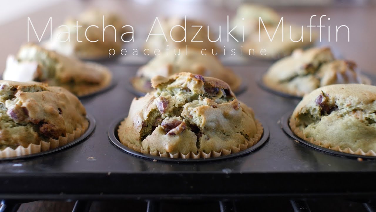 Matcha & Adzuki beans Muffin (vegan) ☆ 抹茶と小豆のマフィンの作り方
