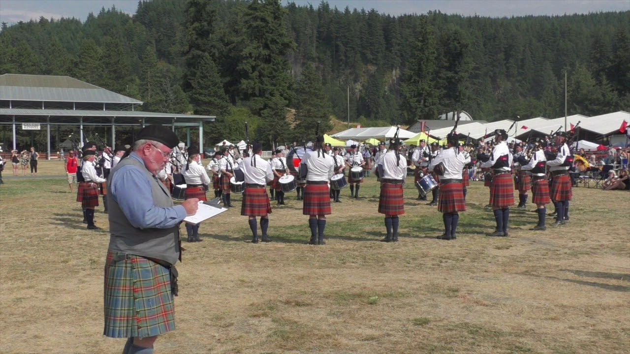 SFU Pipe Band Seattle 2018 MSR (Highland Wedding, Blair Drummond, John Morrison of Assnyt House)