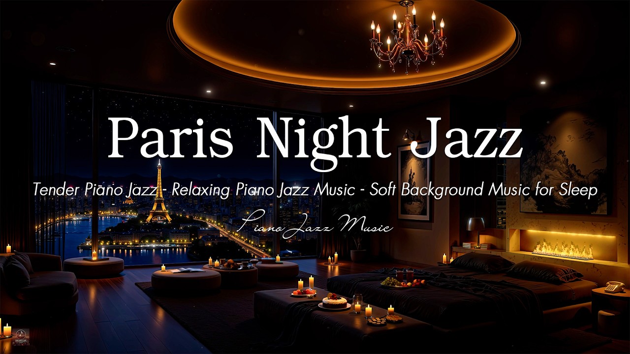 Paris Night Jazz - Tender Piano Jazz - Relaxing Piano Jazz Music - Soft Background Music for Sleep