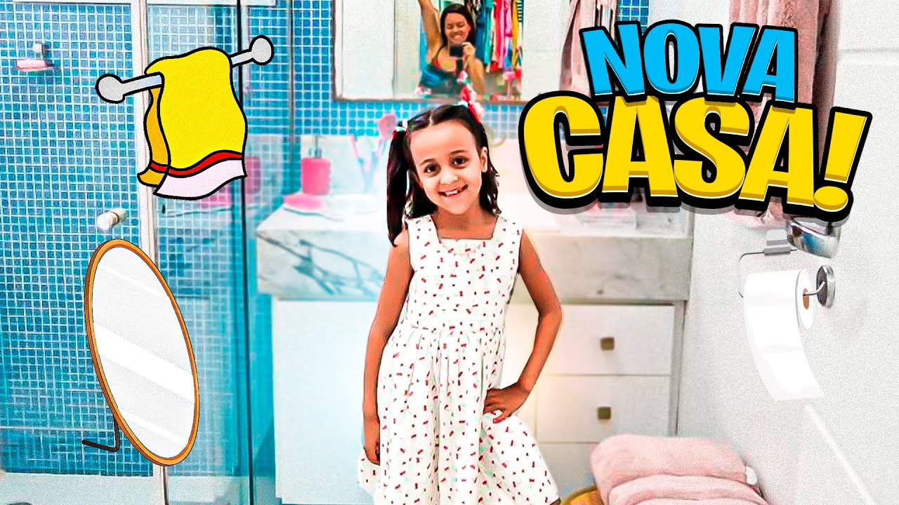 MINHA CASA NOVA!!!!  DECORANDO E ORGANIZANDO O BANHEIRO - Lara e família