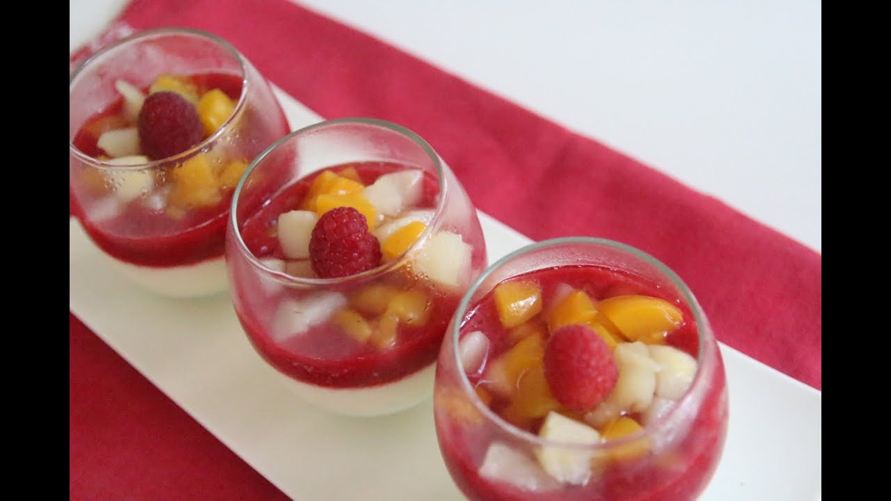 Panna cotta coulis framboise et citron vert