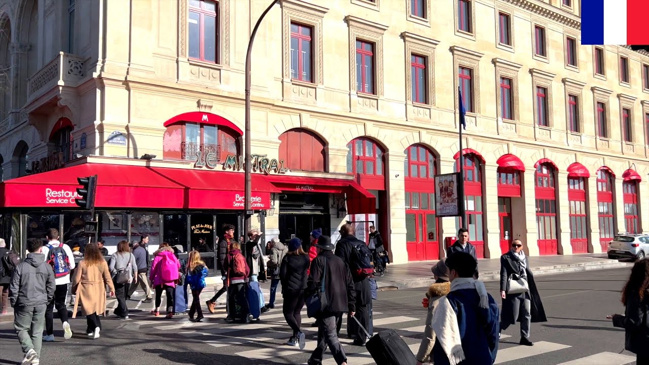🇫🇷☀️【HDR 4K】Paris Walk - Sainte-Chapelle to Barbès through Châtelet & Gare de l'Est (Feb 2024)
