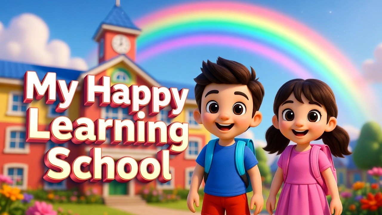 My Happy Learning School 🏫📚 | 3D Cartoon Kids Learning Poem 🌈